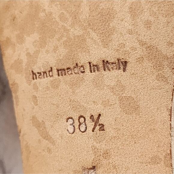 Manolo Blahnik Satin 2 tone sling back heels size 8.5 - Picture 2 of 8